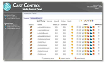 Cast-Control MediaCP Shoutcast Servers